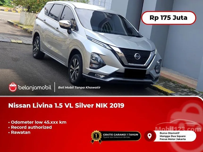 Jual Mobil Nissan Livina 2019 VL 1.5 di Banten Automatic MPV Silver Rp 175.000.000