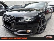 Audi A4 2.0 2000CC (A) S LINE QUATTRO PADDLE SHIFT B&O FULL SPEC