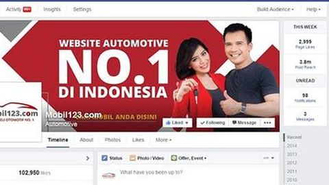 Fanpage Mobil123 Tembus 100.000 Likes