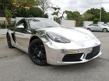 2018 Porsche 718 2.0 Cayman Coupe - PDK - Chrome Wrapping from Japan / Porsche Communication Management / Ori Low Mileage