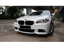 BMW 528i M-SPORT,2 YEARS WARRANTY 2014,CRYSTAL WHITE,TWIN POWER TURBO,ORIGINAL M SPORT SPEC,NICE NUMBER