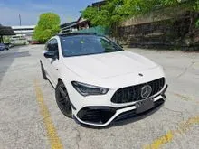 (11k-Km LOW Mileage, Grade 5A) 2022 Mercedes-Benz AMG CLA45 S Shooting Brake. AirCon Seat, Sport Exhaust, Panoramic Roof, 360 Camera, Burmester CLA45S