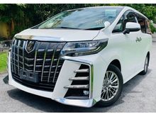 BSM , FDM , SPARE TYRE , SUNROOF , 3 LED HEADLAMP , TURN SIGNAL LIGHT , CORNER LIGHT , SC PILOT SEAT , UNREGISTER Toyota Alphard 2.5 G S C Package MPV