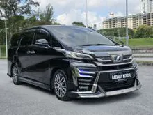 2016 Toyota Vellfire 2.5 ZG PREMIUM MODELLISTA PILOT SEATS SUNROOF 2 POWER DOOR POWER BOOT ONE CAREFUL OWNER