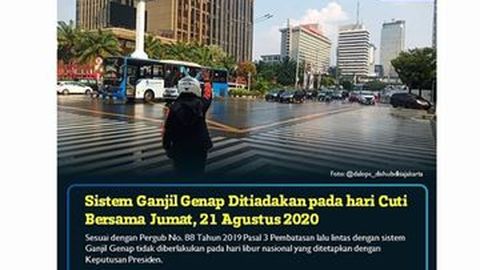 Ganjil-genap Ditiadakan Hari Ini