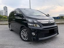 2014 Toyota Vellfire 2.4 Z Golden Eyes MPV Full Accessories 360 Surround Camera Home Theater Mooroof Sunroof Leather Seat