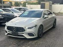 2022 Mercedes-Benz AMG CLA45 2.0 S 4MATIC+ Coupe Japan Spec Unregistered Bucket Seats AMG Mode Switch Button Burmester Sound System