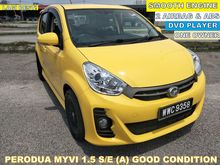 2011 Perodua Myvi 1.5 SE (A) PERFECT CONDITION WITH DVD GPS SAVE PETROL