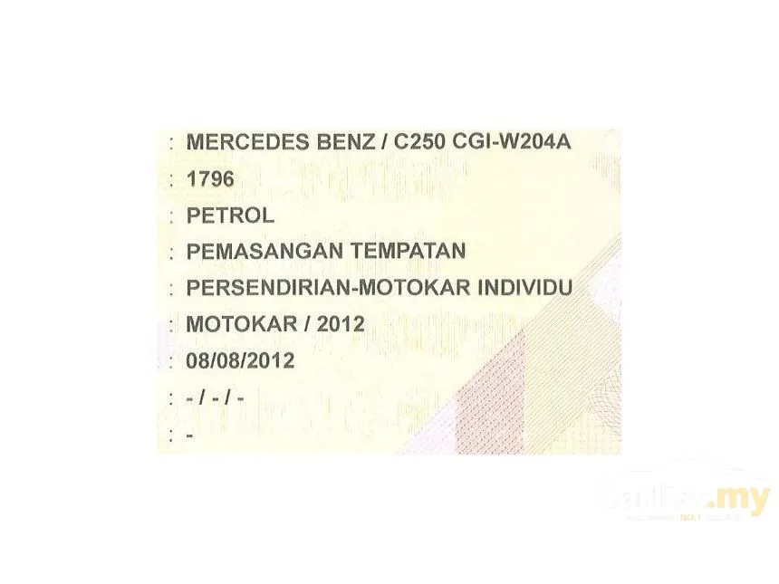 2012 Mercedes-Benz C250 CGI Avantgarde Sedan