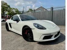 2017 Porsche 718 2.0 Cayman Coupe (A) SPORT EXHAUST AND SPORT SUSPENSION GOOD CONDITION USED