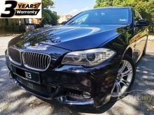 2013 BMW 528i 2.0 M Sport Sedan 3YEARS WARRANTY / PADDLE SHIFTSPORT + COMFORT + LEATHER SEAT / TURBO M-SPORT/ 7 YEARS BANK LOAN / VVIP PLATE