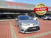 2017 Toyota Vios 1.5 AT - LOW MILEAGE + FULL LOAN + FREE 1 YEAR WARRANTY + FREE 1 YEAR SERVICE BY AUTHORIZED TOYOTA DEALER