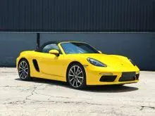 2021 Porsche 718 BOXSTER (A) CONVERTIBLE SPORT CHRONO PACKAGE RACING YELLOW UNREG