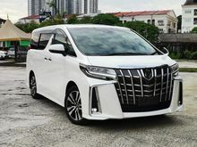 2018 TOYOTA ALPHARD 2.5 SC PACKAGE UNREG - FULL LEATHER PILOT SEAT - SUNROOF - LANE KEEP ASSIST - PRE CRASH SYSTEM - 3 LED HEADLAMP - 3 YEARS WARRANTY