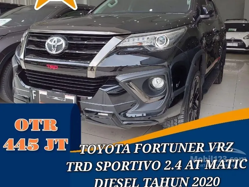 Jual Mobil Toyota Fortuner 2020 TRD 2.4 di Jawa Barat Automatic SUV Hitam Rp 445.000.000