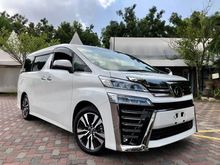 2018 Toyota Vellfire 2.5 ZG (A) 3S CENTRE AVAILABLE + ONE YEAR WARRANTY
