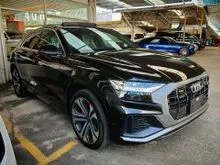 [GRADE 5A] 2021 AUDI Q8 3.0 55 TFSI QUATTRO S-LINE PETROL SUV F/L P/ROOF BANG&OLUFSEN 360 CAMERA 3D VIEW SOFT C/DOOR (A) UNREG