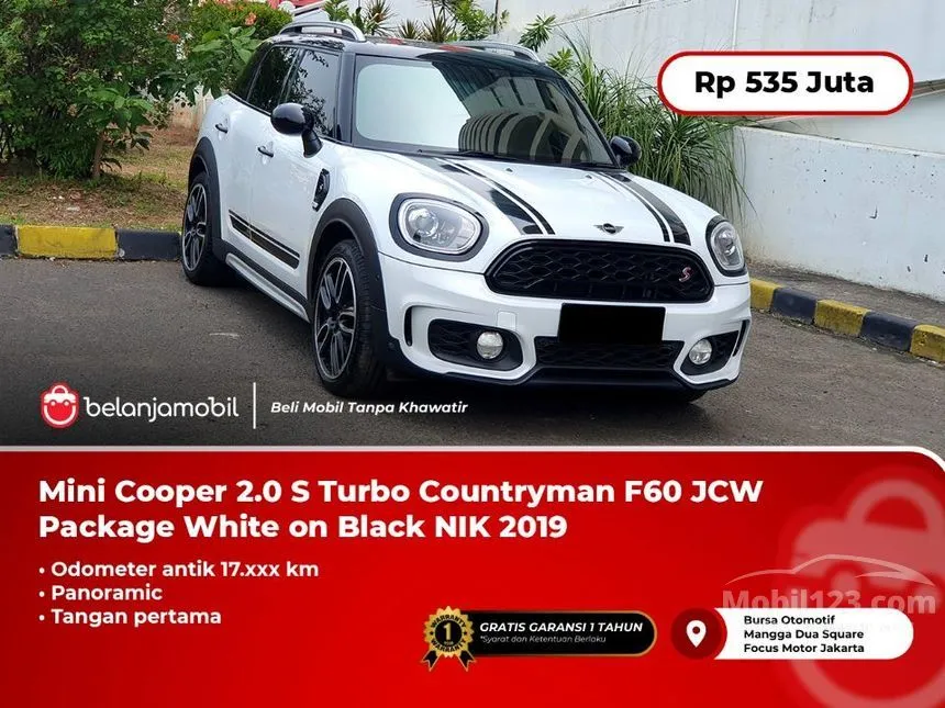 Jual Mobil MINI Countryman 2019 John Cooper Works 2.0 di DKI Jakarta Automatic SUV Putih Rp 535.000.000