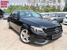 TRUE YEAR MADE 2017 Mercedes-Benz C200 2.0 Avantgarde 27k km only Service Hap Seng Warranty March 2021