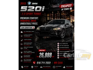 2013 BMW 520i 2.0 Sedan