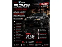 2013 BMW F10 520i 2.0 Turbo Sport Line Murah2 Welcome Cash Buyer & Senang Lulus