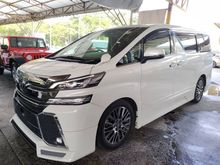 2015 Toyota Vellfire 2.5 Z G Edition MPV , TRD Bodykit , 360 Surround Camera , Sunroof , Pilot Seats , Unregistered