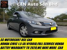 HONDA CIVIC 1.5 i-VTEC HYBRID(A),BATTRY WARRANTY TO 2020 HONDA,FULL SERVICE RECORD