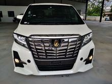 2017 TOYOTA ALPHARD 2.5 SA TYPE BLACK JBL HOME THEATER SYSTEM * PRE-CRASH* 4 CAMERA