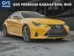Recon 021 Lexus RC300 2.0 Turbo/Ori Low Mileage Only8K/KM/New Facelift/Sexy Frameless Door/360 Surround Camera/Power Seat/Memory Seat/Nappa Leather Seat