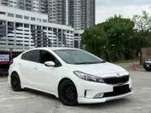 2018 Kia Cerato 1.6 K3 Sedan AUTO/ SATU OWNER/ SERVICE ON TIME/ UPGRADE SPORT RIMS/ PADDLE SHIFT/ PUSH START/ POWERED SEAT/ FREE WARRANTY DAN TINTED