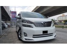 Toyota Vellfire 3.5 VL NEW FACELIFT 2011,ORIGINAL PEARL WHITE COLOUR,PILOT SEATS,2 POWER DOORS,SUN MOON ROOF,COOL BOX,F&B REVERSE CAMERA,4 NEW TYRES
