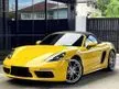 Recon 2019 Unreg Porsche 718 2.0 Boxster Convertible Yellow PDK Sport Chrono Sport Exhaust PASM With Report