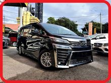UNREGISTERED 2019 Toyota Vellfire 2.5 Z SPEC BLACK INTERIOR 8 SEATER 2 POWER DOOR DIGITAL INNER MIRROR REVERSE CAMERA PRE-CRASH MANY UNIT AVAILABLE