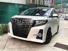 ROOF MONITOR , PILOT SEAT , MEMORY SEAT , HALF LEATHER SEAT , 2 POWER DOOR , POWER BOOT , UNREGISTER Toyota Alphard 2.5 SC, NEW STOCK HAVE 8 UNIT!!!