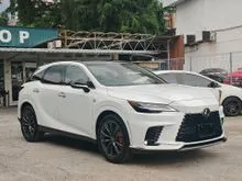 2024 Lexus RX350 2.4 F Sport SUV - 8K KM Only, Grade 5A, 360 Surround View Camera, Panoramic Roof, HUD, BSM, Digital Inner Mirror, 21 Inch Sport Rim