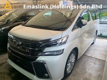2016 Toyota Vellfire 2.5 ZG Fully Loaded Leather Seat JBL Sound System Home Theater Surround Camera PreCrashWarning Unregister SST Inclusive