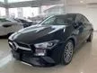 Recon 2020 MERCEDES BENZ CLA 250 4 MATIC 2.0 **SPECIAL PROMOTION**UNREGISTERED**PRICE CAN NEGO**WITH FULL DIGITAL METER**FRAMELESS DOOR**AMBIENT LIGHT**