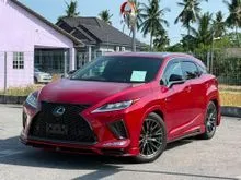 2022 Lexus RX300 2.0 F Sport SUV FULLY LOADED MARK LEVINSON TRD BODYKIT SUNROOF 4CAM HUD BSM RED COLOUR REAR ELECTRONIC SEAT FULL SPEC RED EXTERIOR