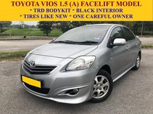 2012 TOYOTA VIOS 1.5 E (A) FACELIFT MODEL TRD BODYKIT BLACK INTERIOR ONE OWNER CITY ALMERA