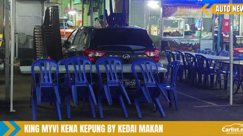 'King Myvi' gets cornered by a restaurant