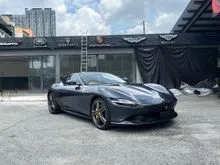 2021 Ferrari Roma 3.9 Coupe 5K KM,Carbon Exterior,Japan Spec,Grade 5A,ADAS Full Pack,Blue Colour,Electric Seat,Memory Seat,Surround Camera