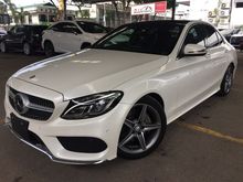 2017 Mercedes-Benz C200 2.0 AMG - Panoramic Roof - Push Start - Keyless Entry - Full Black Leather Seat - Electric Memory Seat