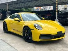 2021 Porsche 911 3.0 Carrera Coupe, 5A/11k MILEAGE, CERAMIC DISC BRAKE, 4 SEATER, BLACK LEATHER SEAT, PDLS PLUS, 360 SURROUND CAM, 2 ELECTRIC SEAT.