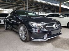 2017 Mercedes-Benz C200 2.0 AMG Coupe Premium Panoramic Power Boot Reverse Cam Push Start Keyless Xenon Light LED Daytime Running Light Memory Seat