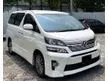 Used 2013 Toyota Vellfire 2.4 Golden Eyes 46K KM PowerBoot Z One Owner Excellent Condition No Accident No Flood