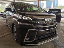 2016 Toyota Vellfire 2.5 Z G Edition MPV ZG With Modellista, Alpine, 3 Years Warranty, Unregistered