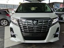 TOYOTA ALPHARD SC PACKAGE 2.5L UNREGISTER 2016 JAPAN SPEC ALPINE FRONT AND ROOF MONITOR