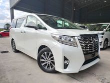 2016 Toyota Alphard 2.5 G Spec Power Boot 2 Power Door 7 Seater Unregister
