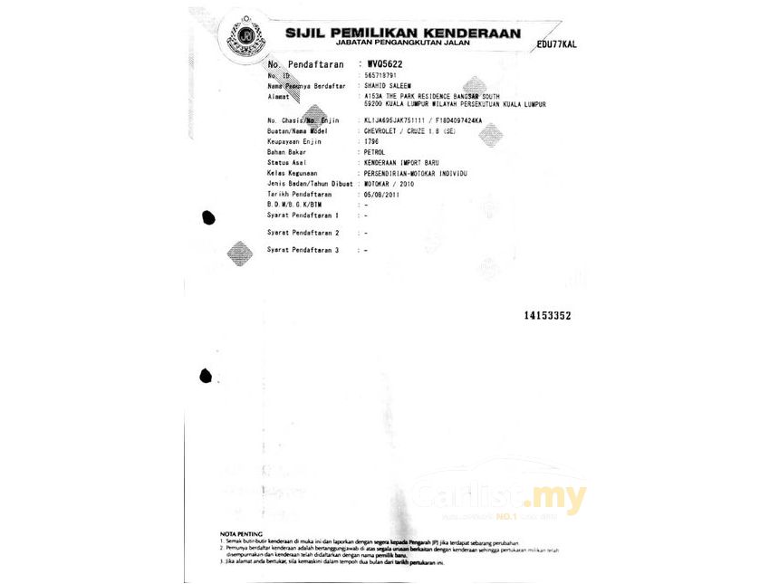 Chevrolet Cruze 2010 Lt 1 8 In Selangor Automatic Sedan Black For Rm 16 800 7333140 Carlist My