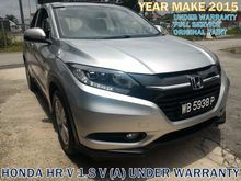 2015 Honda HR-V 1.8 V SUV (A) HRV FULL SPEC ORIGINAL PAINT LED LAMP UNDER WARRANTY UNTIL 2019